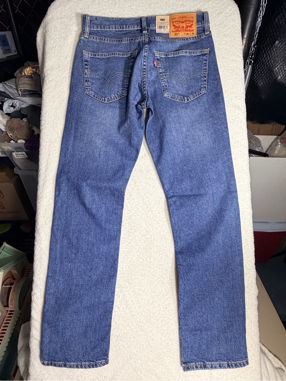 Levi's 511 Slim Fit Stretch Jeans Men's 30x30 Blue Denim New with Tags - Picture 3 of 6